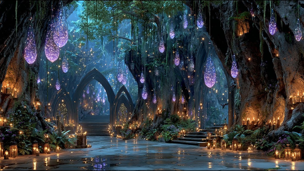 Mystical Temple of Lights | Medieval Fantasy Music & Animated Ambience