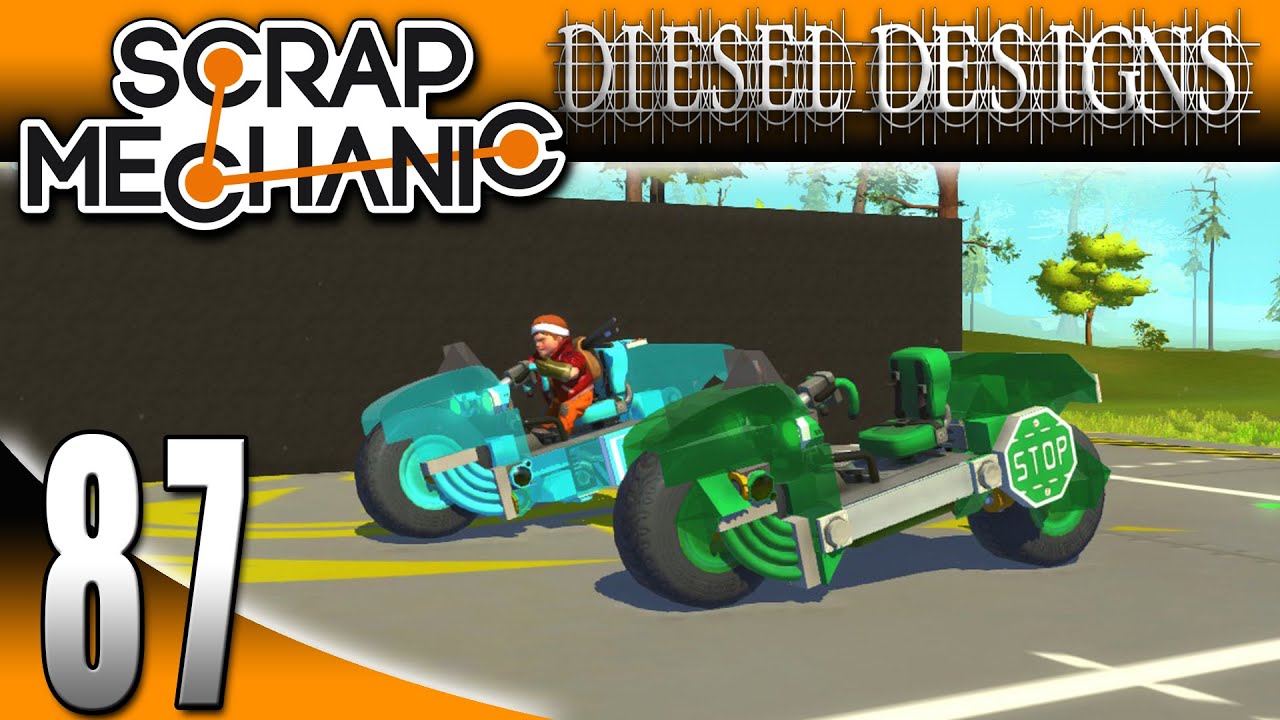 Scrap Mechanic Gameplay :EP87: FAN CREATIONS: Glass Sport Bikes! (Let's Play 1080p)