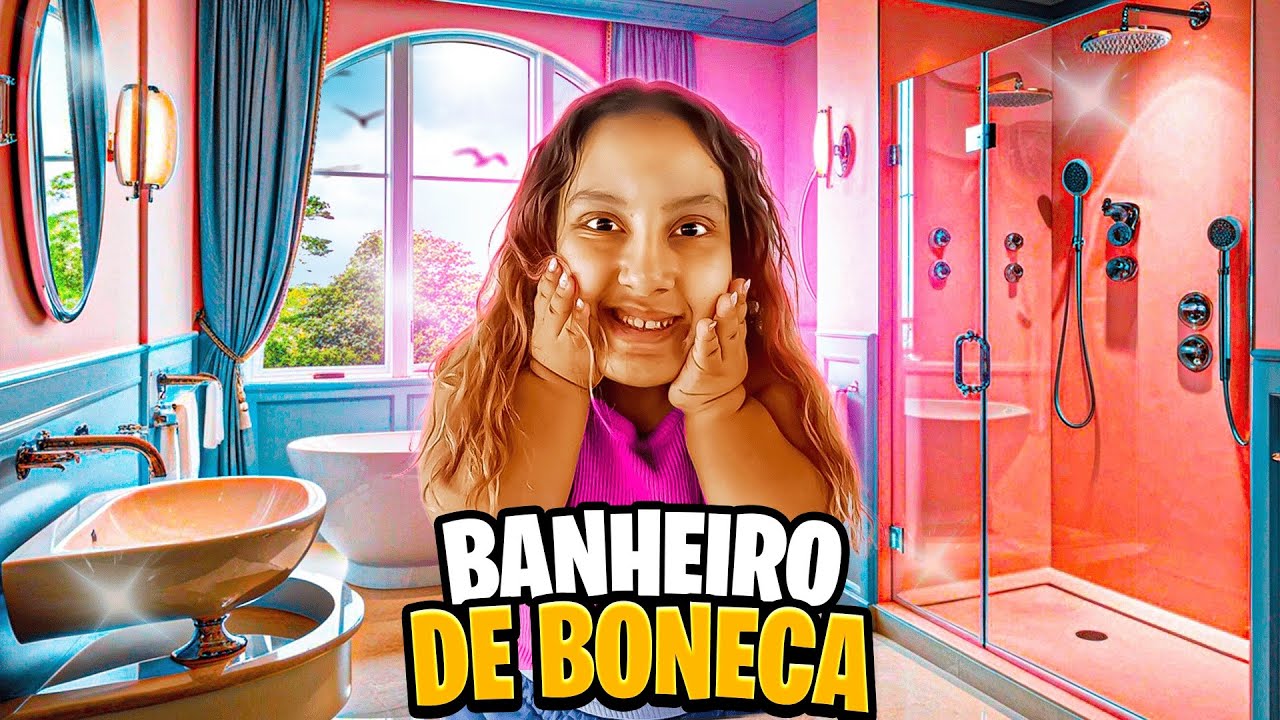Tour pelo meu Banheiro NOVO | Banheiro de Boneca - Clau Santana e MC Divertida