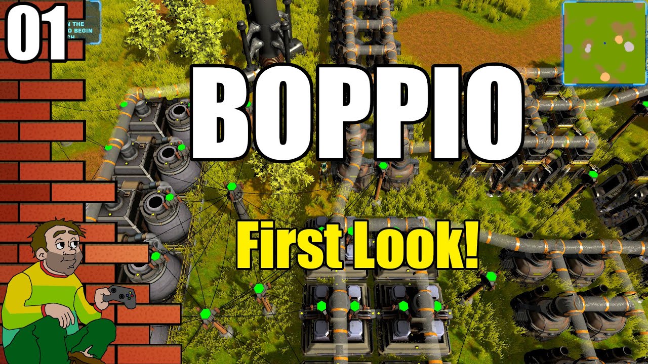 NEW Factory Automation Game (Satisfactory And Factorio Fusion)  - BOPPIO Closed Alpha Gameplay