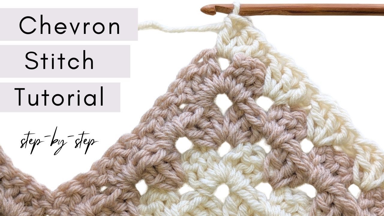Beginner Chevron Stitch Pattern Tutorial Using Only Double Crochet - Step-by-Step Tutorial