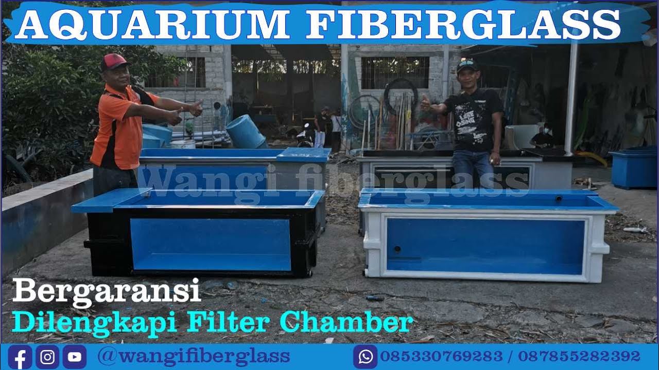 Kolam kaca fiber - Aquarium fiber dilengkapi filter chamber dan bisa kirim ke seluruh Indonesia
