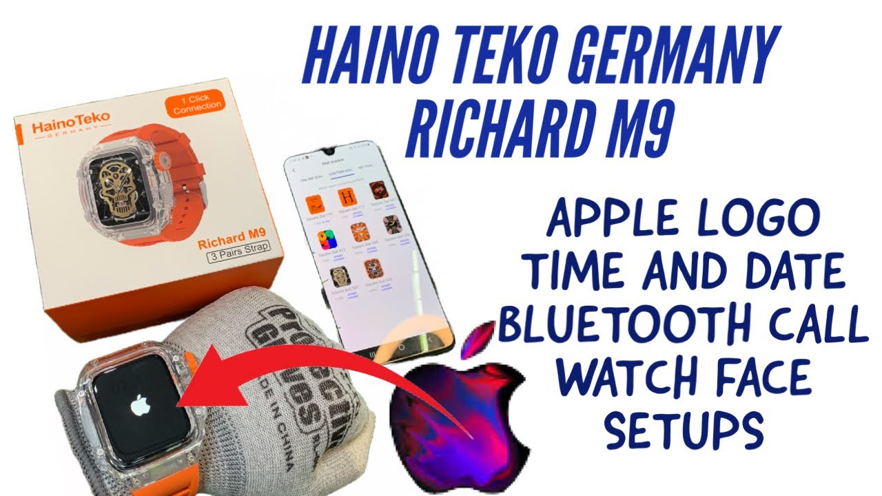 Hainoteko richard M9 Smart Watch time and Date Setup | Hainoteko richard M9 Smart Watch Watch face