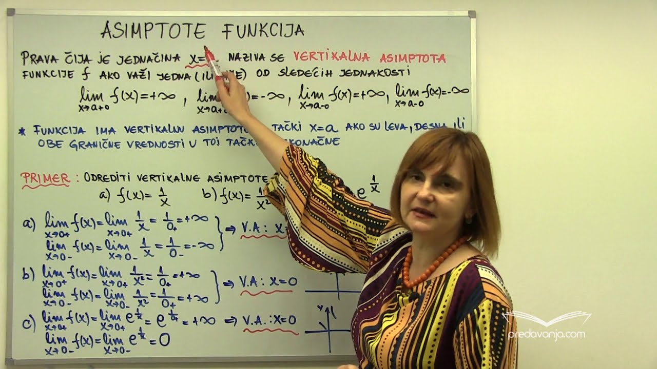 Asimptote funkcije - Matematika IV