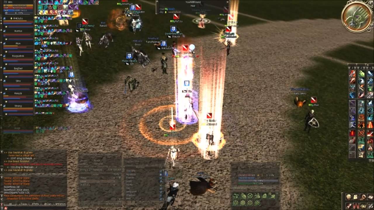 Lineage 2 Dreams x10 GF- Clan BF4E- Aden Siege- 2011.08.28 - mass pvp
