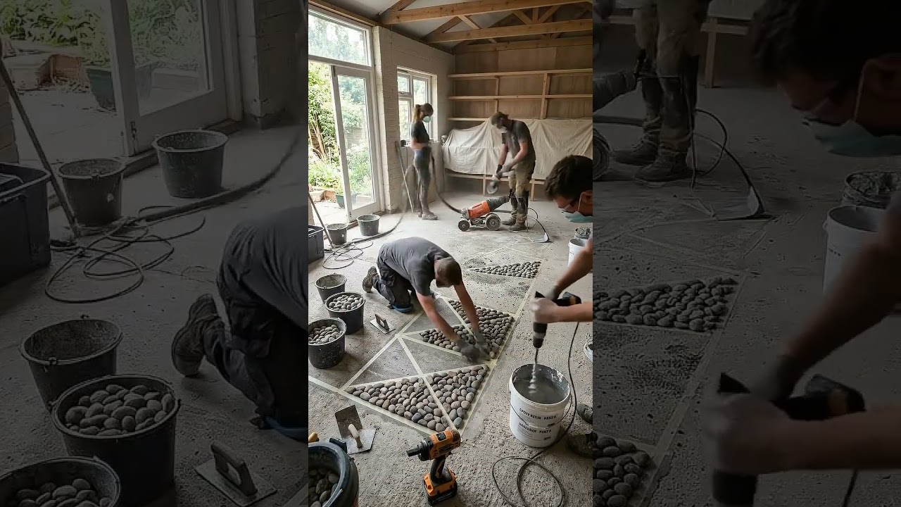 Beautiful Room Floor Made with Epoxy | Luxury Floor Transformation 🏠 #beforeandafter