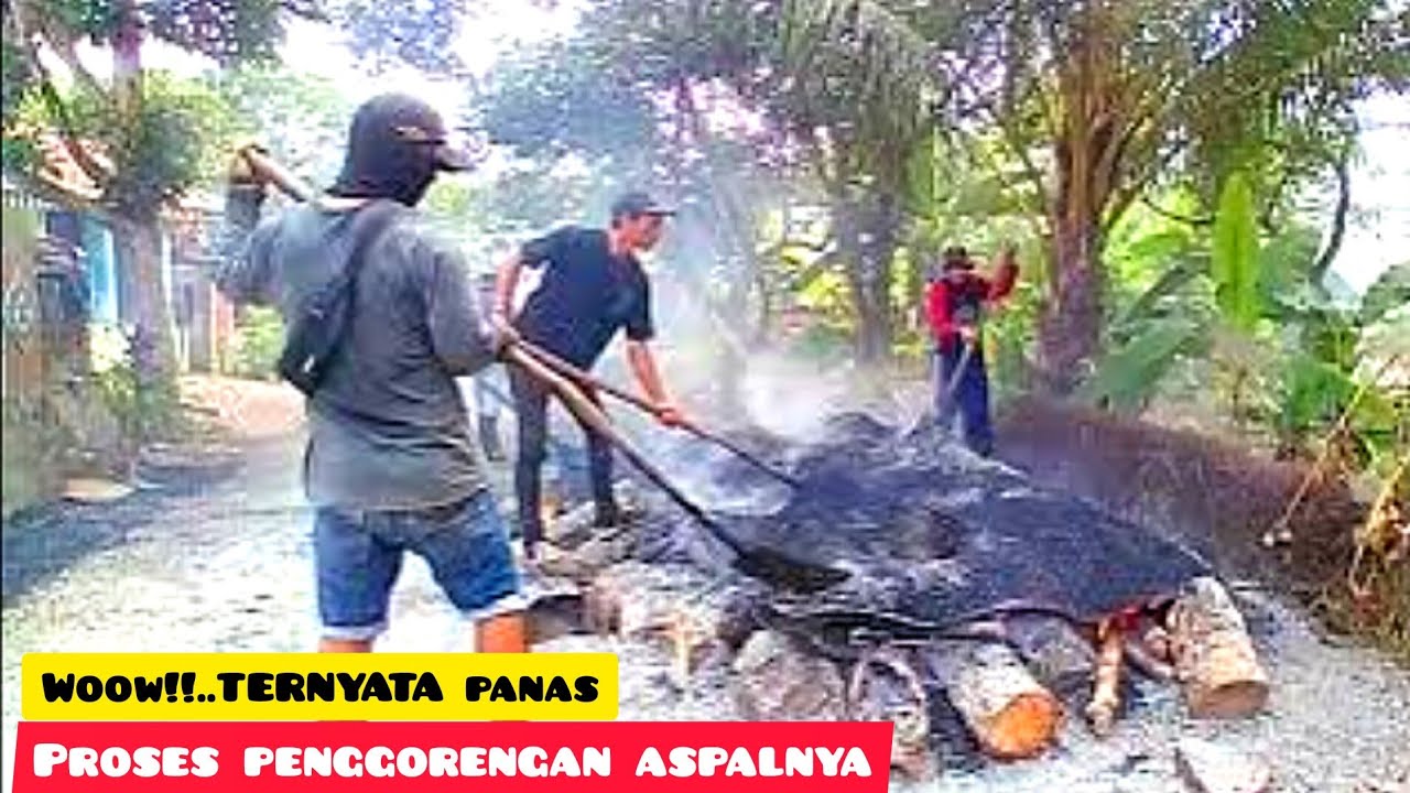 LUAR BIASA PANAAAASS!!..PROSES PENGGORENGAN  ASPAL HOTZMIC,@arba channel.