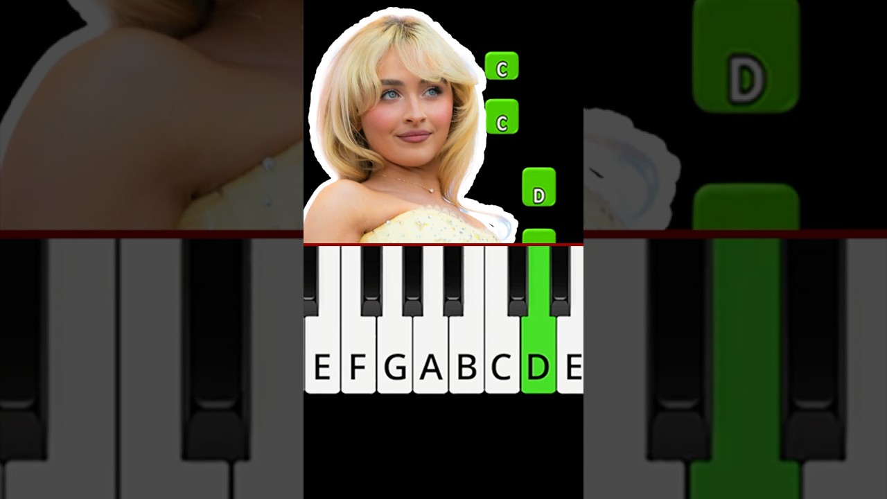Manchild - Sabrina Carpenter 🎹 Beginner Piano Tutorial I Easy Piano #piano #tutorial #music