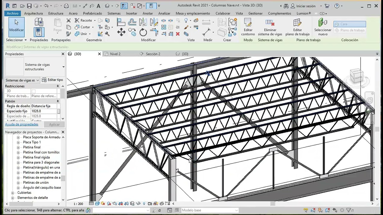 Colocación de joist Revit