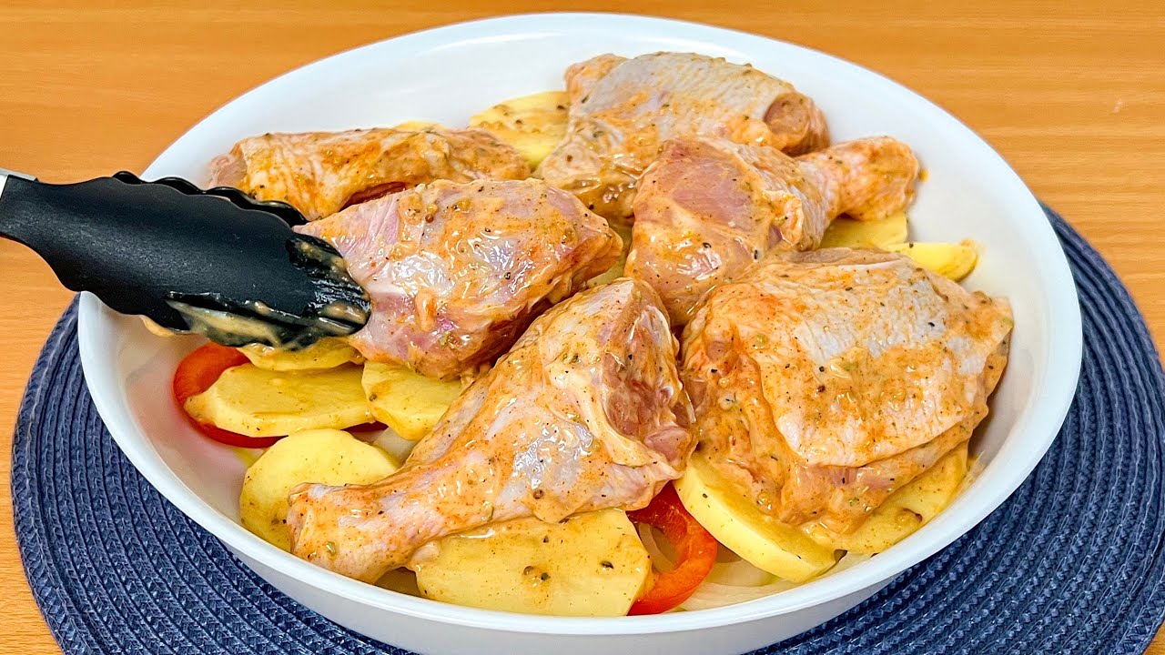 COMO PREPARAR COXA E SOBRECOXA DE FRANGO COM BATATAS NO FORNO | Gabriel Freitas
