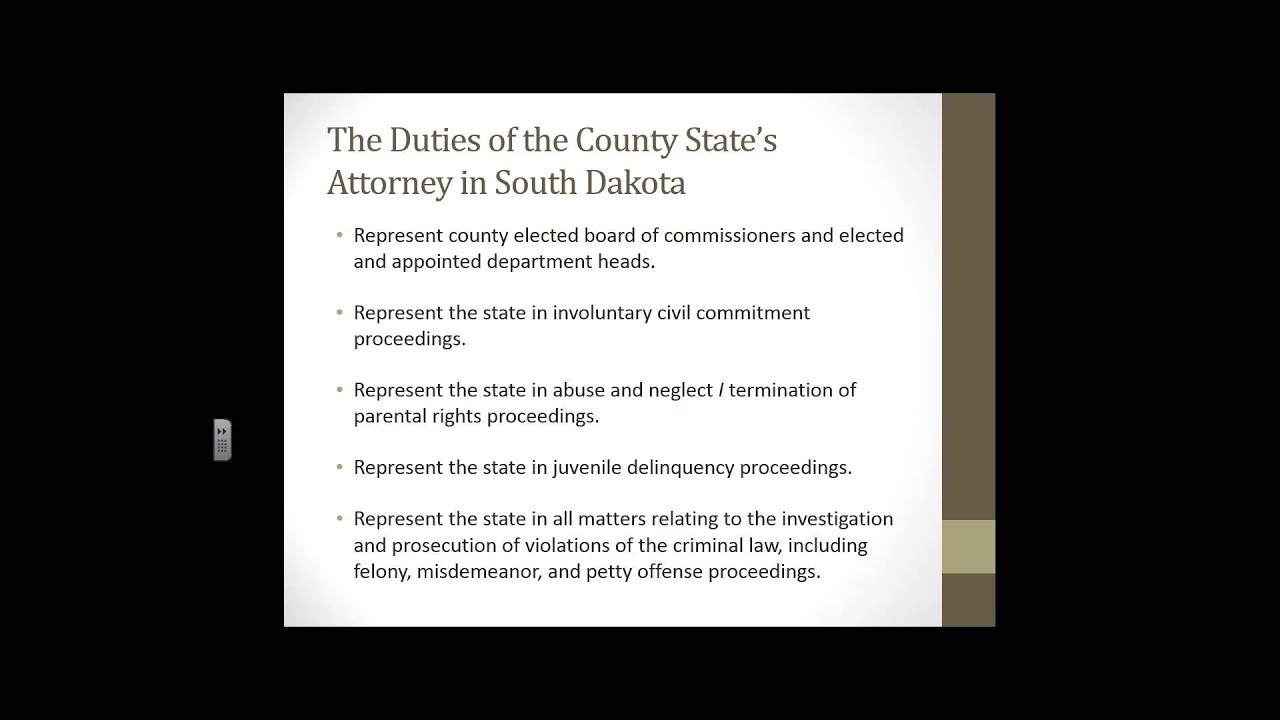 Criminal Law Prosecution - SD Practice 2016