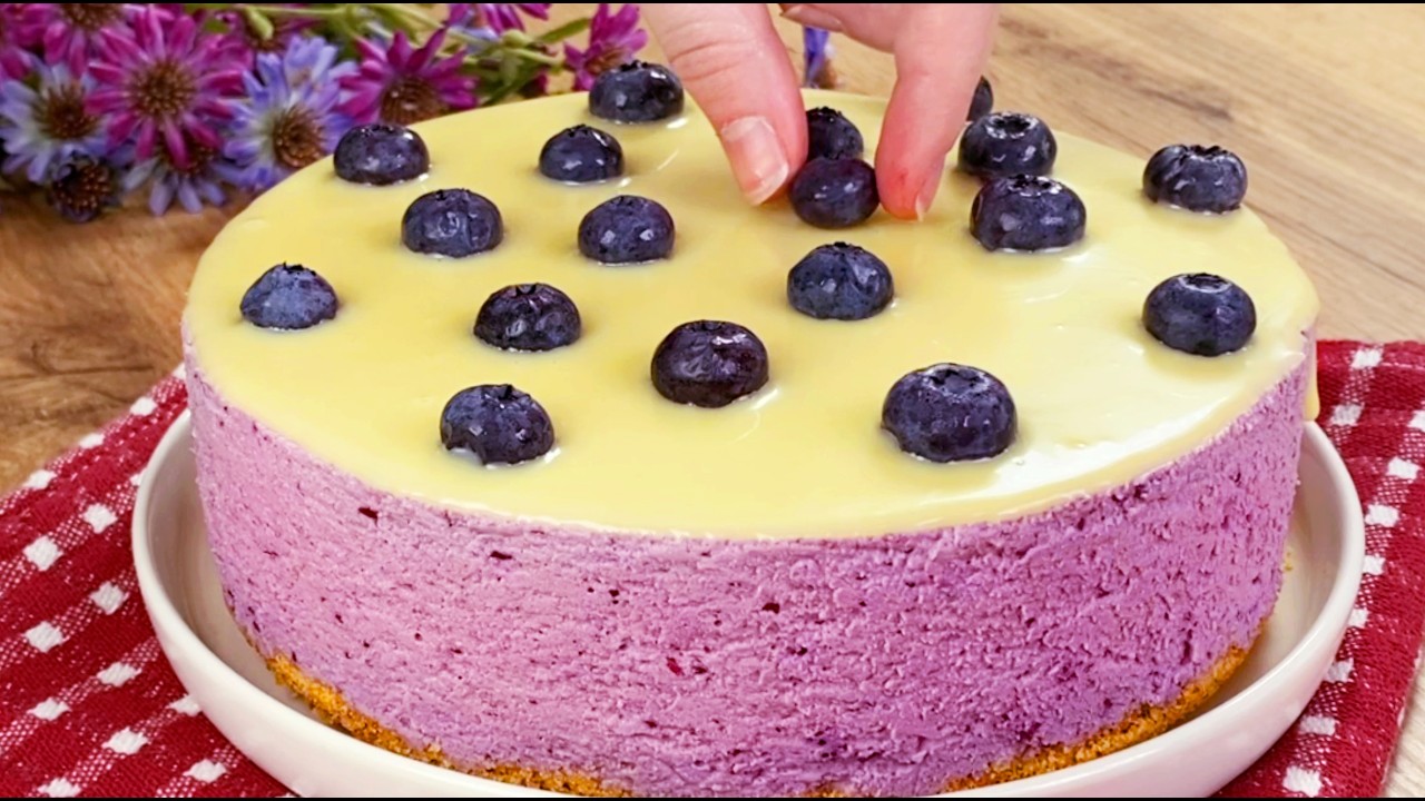 Der Blaubeer-K&auml;sekuchen, &uuml;ber den alle reden! Und das ganz ohne Backen! 💙
