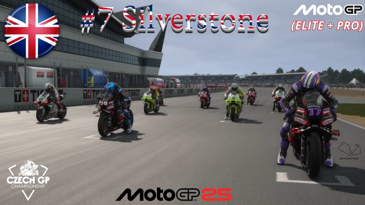 #7 BritishGP, Silverstone, Czech GP Championship z.s. - závod sk. ELITE a PRO, MotoGP 25, PS5/PS4