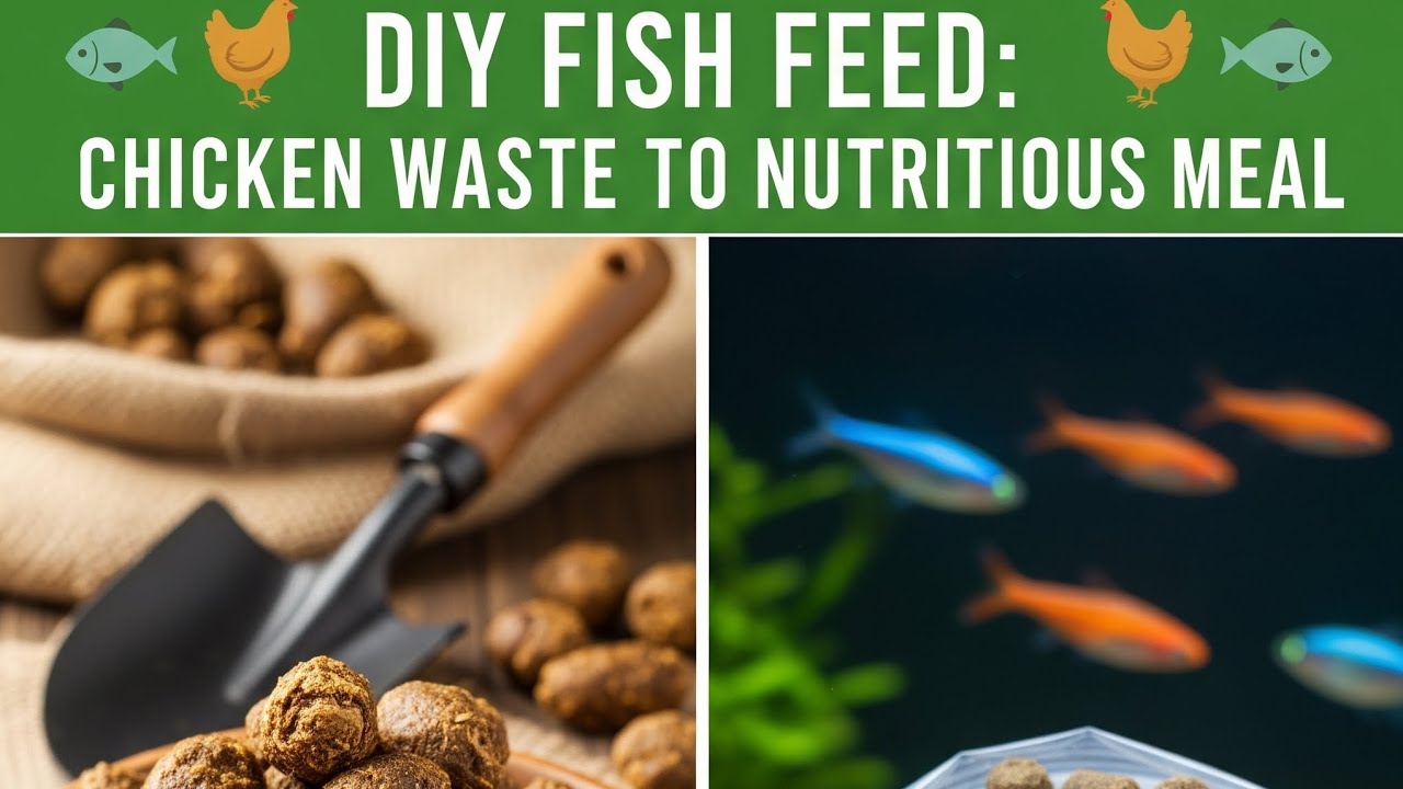Murge ki beat se banaye Machli ka Chara! 🐟 | ₹0 Cost Fish Feed, मुर्गों की बीट से मछली का चारा. #1k 