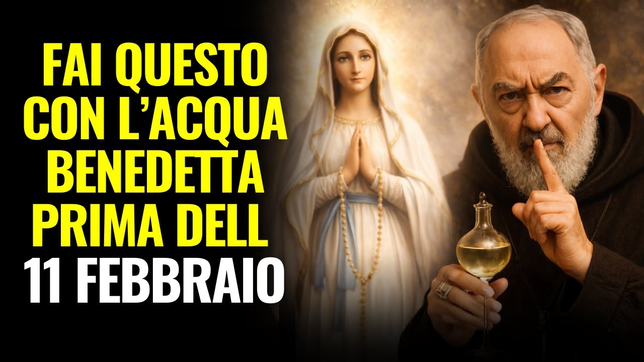 PADRE PIO INSEGNÒ: USA COSÌ L’ACQUA BENEDETTA PER ESSERE GUARITO DA NOSTRA SIGNORA DI LOURDES