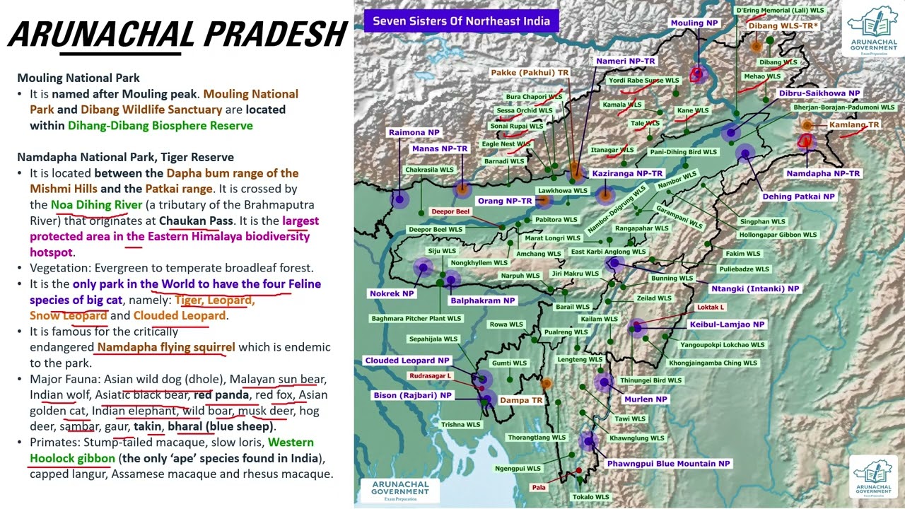 Day 8: APPSC CCE Prep, Mapping -  Elephant Reserves, National Parks - Arunachal and Assam