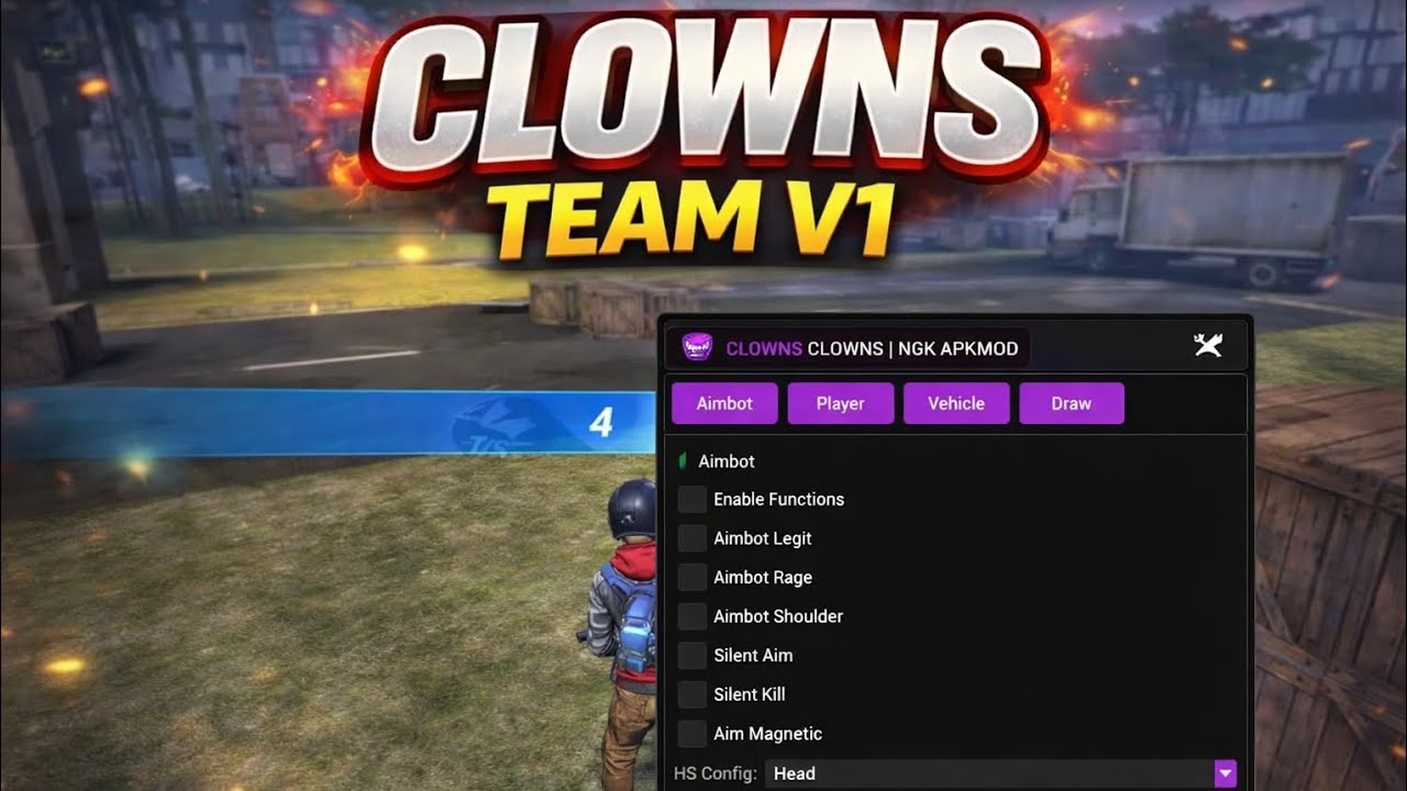 SAIU! NOVO MOD MENU AIMKILL,CLOWNS TEAM V1 ☠️🇧🇷