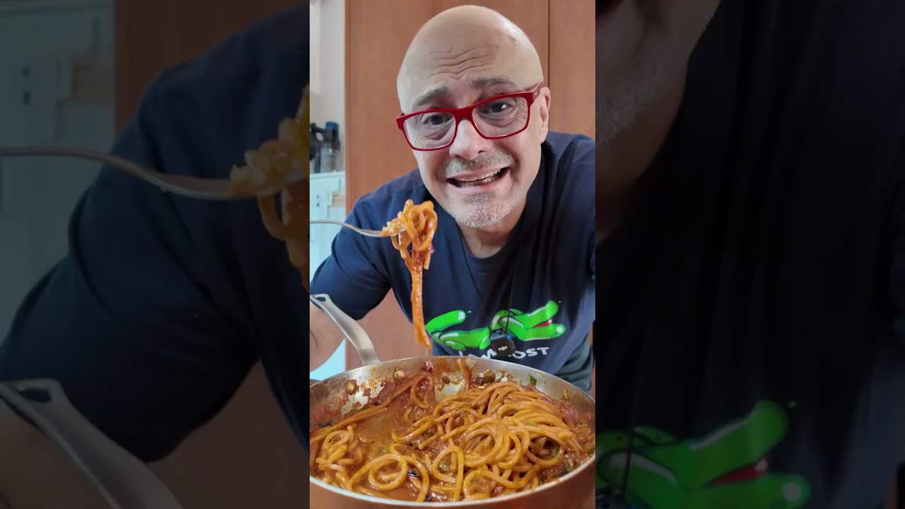 Spaghetti con l'acciuga piccante