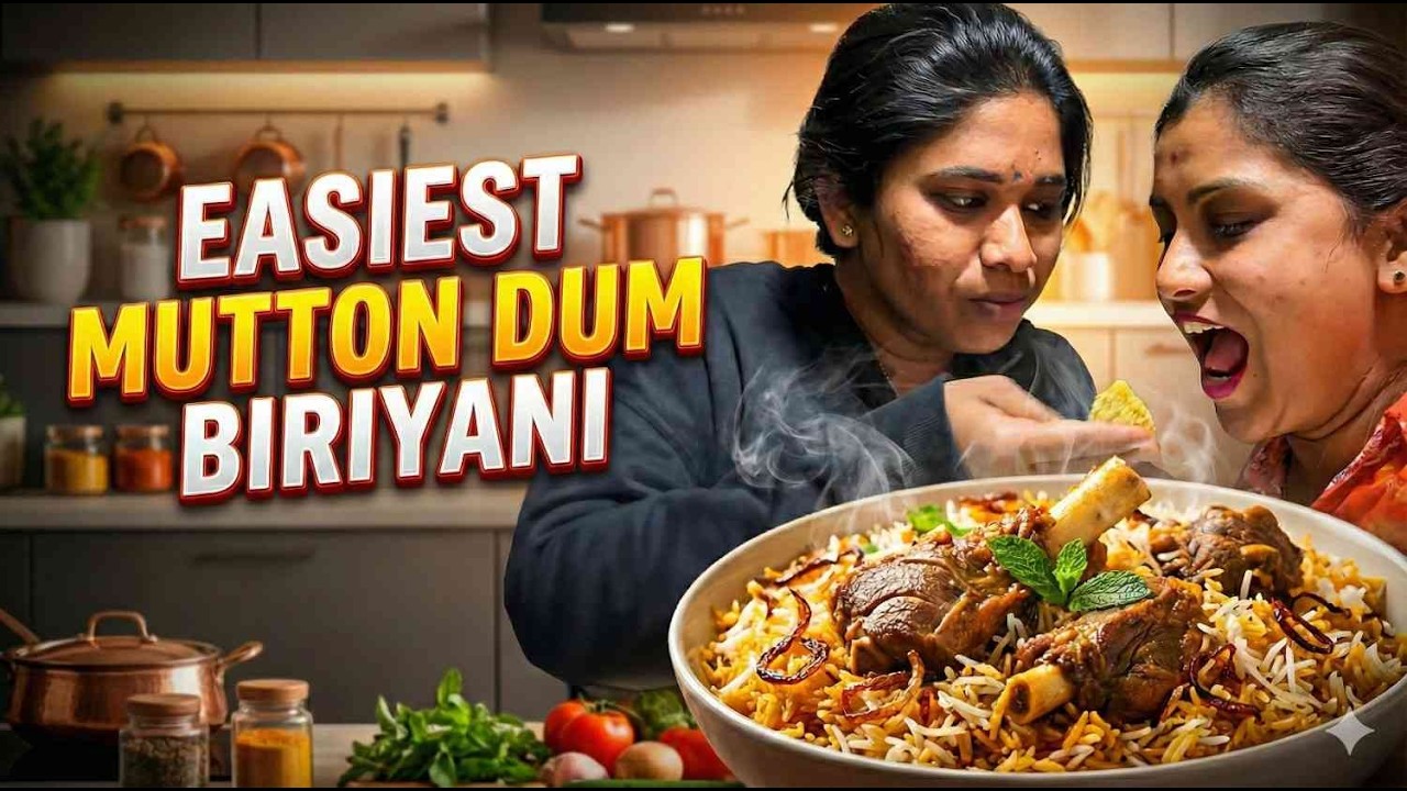 Easy Mutton Dum Biryani in Kannada | Home Style Recipe | @alluraghu-sushmitha
