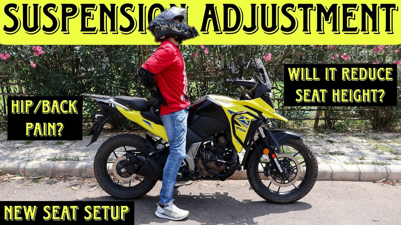 Suspension Adjustment for Suzuki V-Strom SX 250 | Air Gel Seat Installation | No More Back Pain!