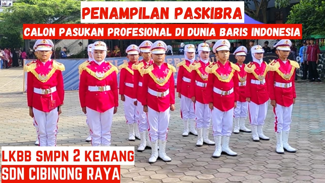 PENAMPILAN PASKIBRA SDN CIBINONG RAYA DI LKBB SMPN 2 KEMANG