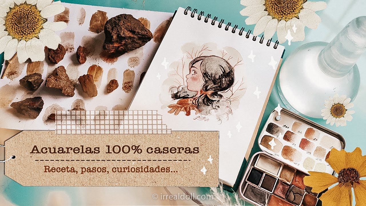 🌟Acuarelas  100% caseras 🪨🌱 - pigmento, receta, curiosidades...