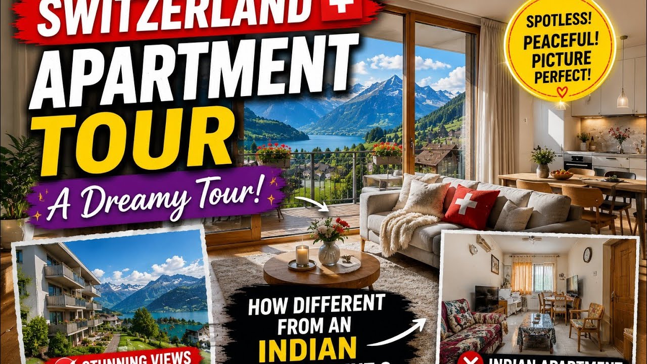 Switzerland apartment tour: A Dreamy Tour! How different from an Indian apartment ?