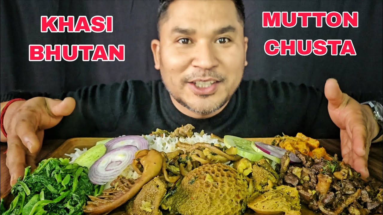 VIRAL Khasi BHUTAN Mutton CHUSTA Nepali Mukbang | Foodieajaya | Nepali Eating Show 