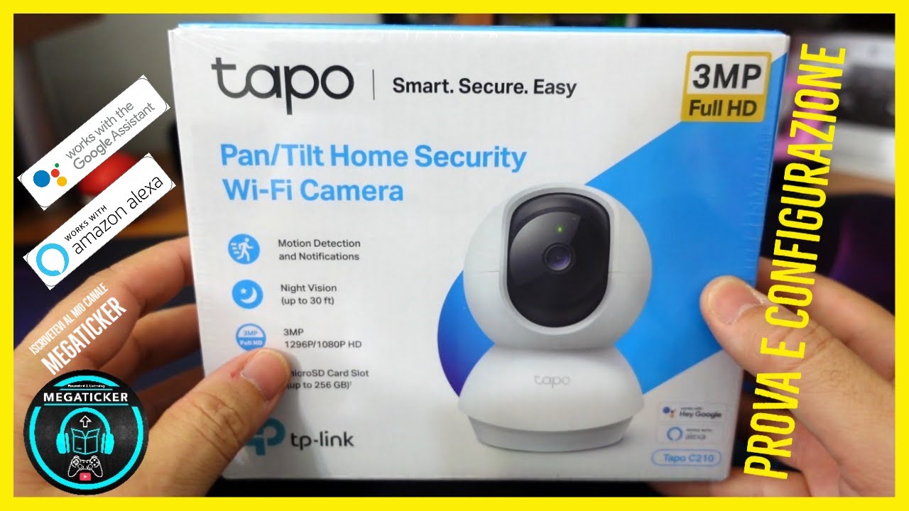 Videocamera Smart Wi-Fi TP-Link TAPO C210 - Compatibile Amazon Alexa Google Assistant e App dedicata