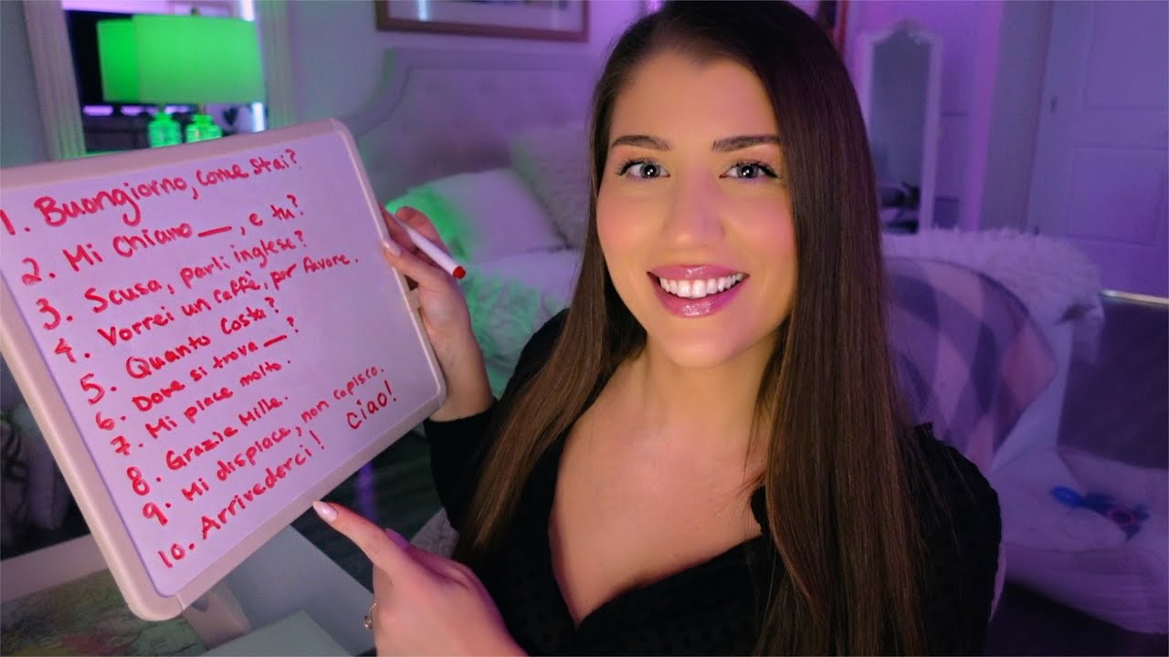 ASMR | Teaching You 10 Useful Italian Phrases 🇮🇹 Learn Italian