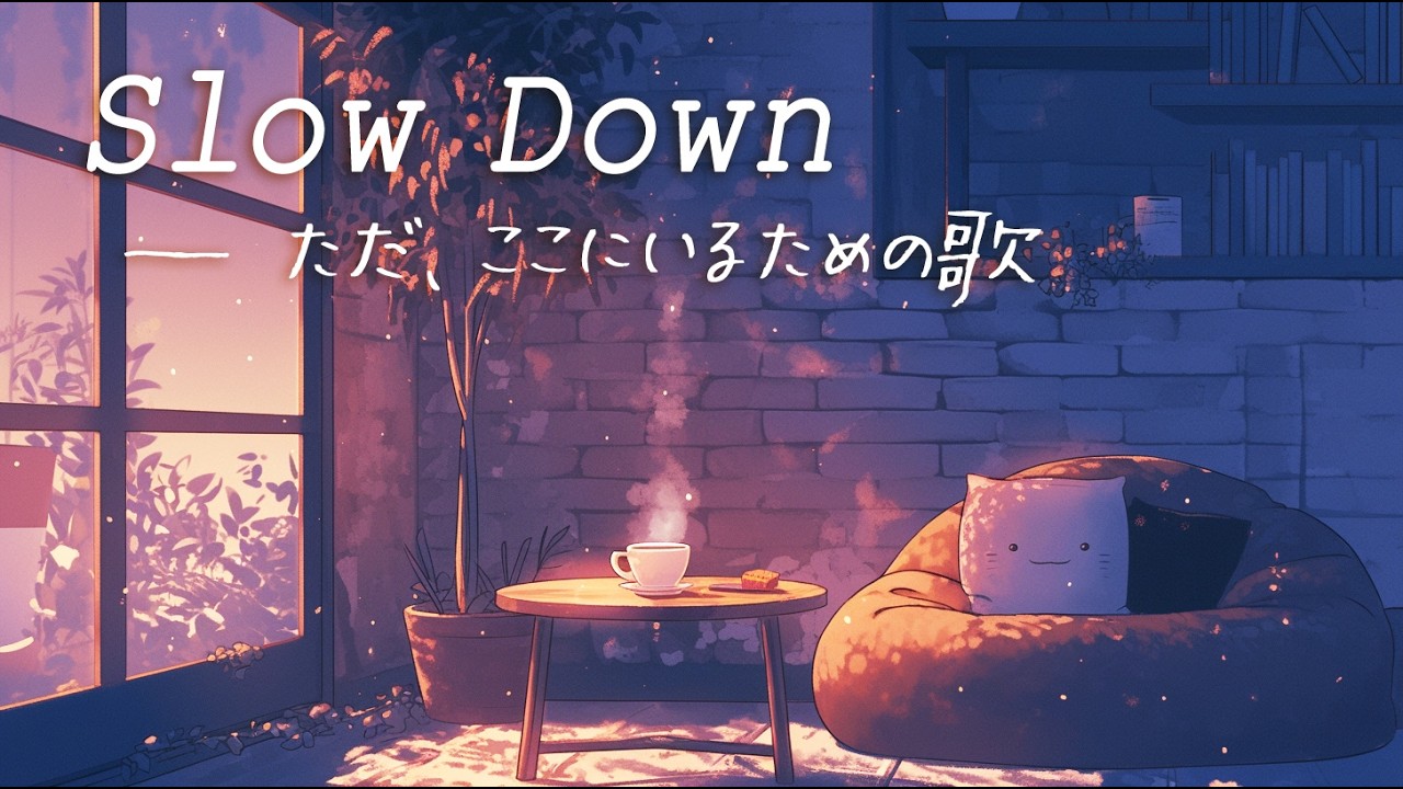 【HSP向け作業用BGM】SlowDown ーただ、ここにいるための歌｜集中・リラックス・安眠のための、刺激の少ない癒やし歌｜Lo-fi アンビエント・ポップ