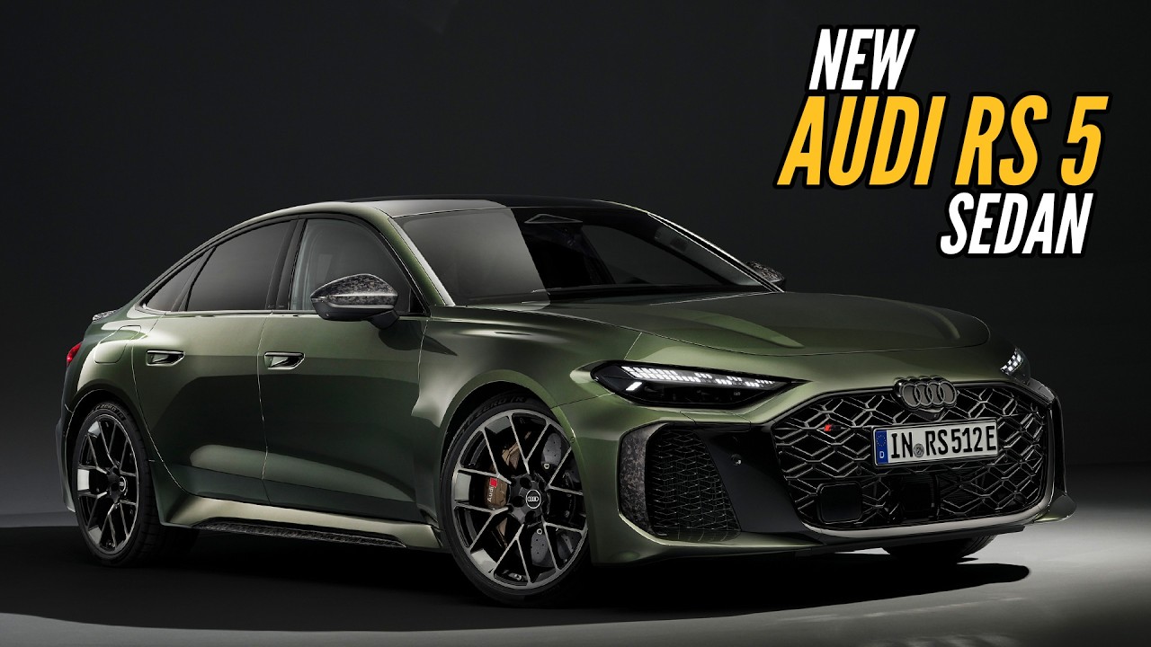 A closer look at the new Audi RS 5 Sedan in Bedford green metallic shade | AUTOBICS