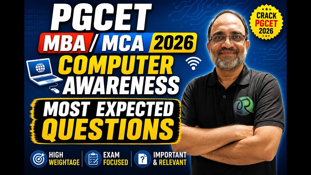 PGCET 2026 Computer Awareness Marathon 🔥 | Most Expected MCQs for MBA & MCA