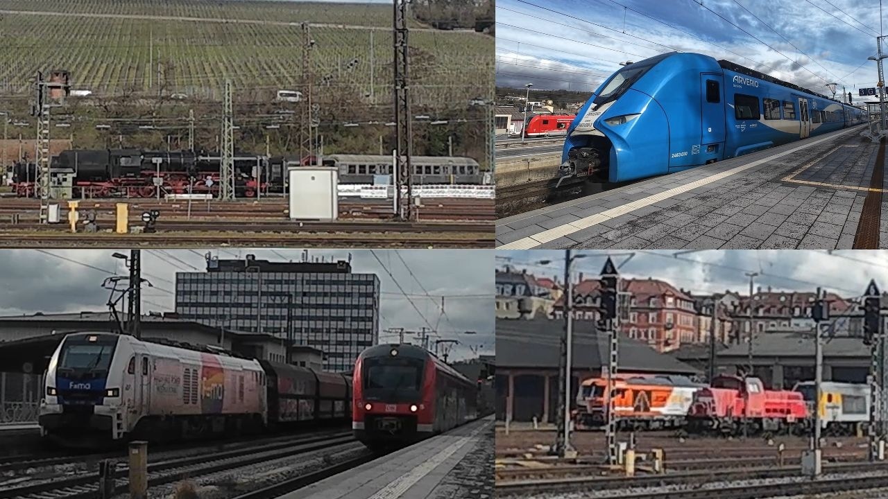 Trainspotting #36 Dampflok und andere tolle Loks in Würzburg #trainspotting