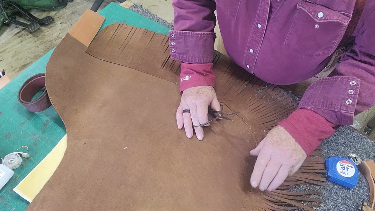 Making a pair of cowboy chinks pt2