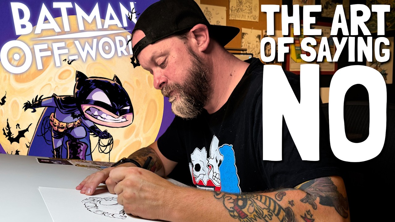 Inking My First Batman Cover!