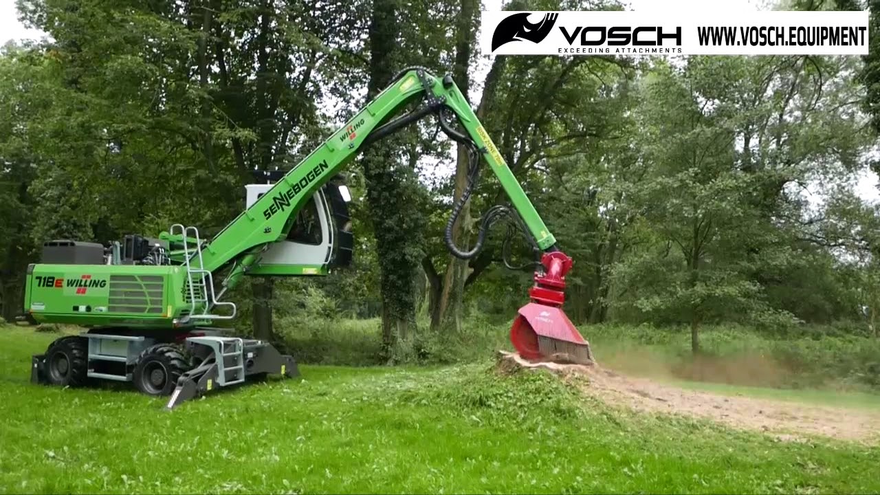 Demo VOSCH attachments for Sennebogen 718E @Willing Berlin