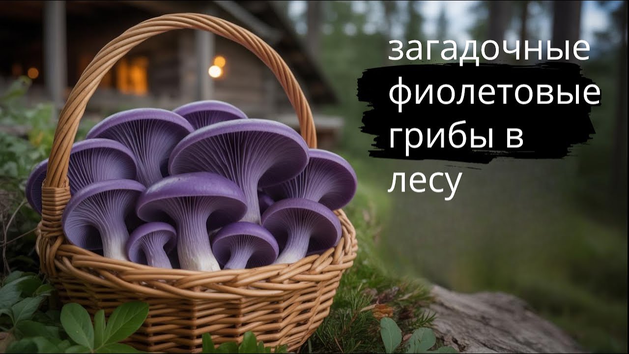 Нашли редкий фиолетовый гриб в лесу!
