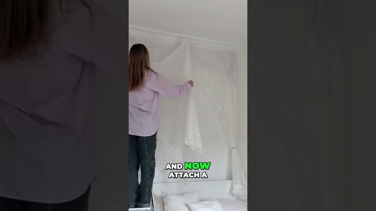 DIY dreamy bed canopy in 5 minutes!