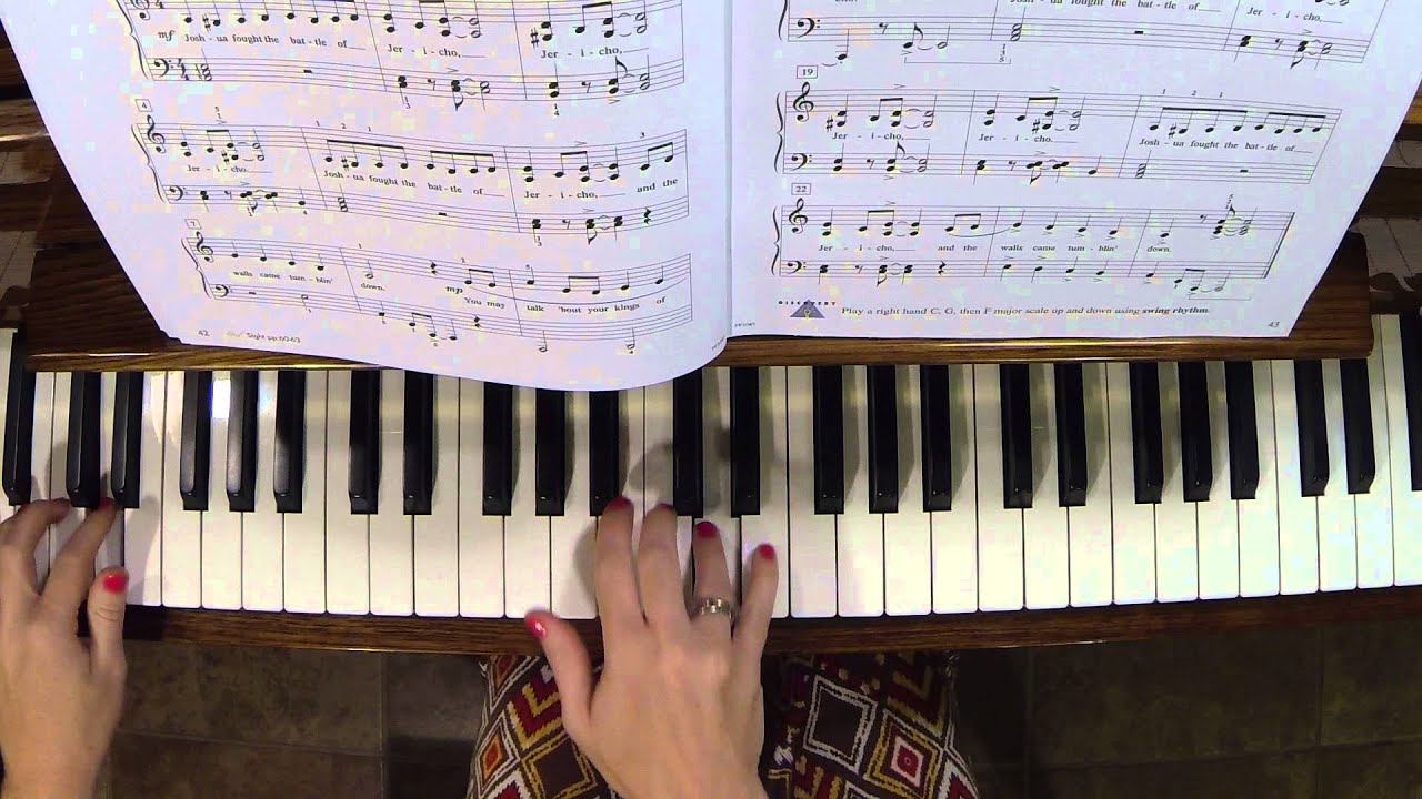 Joshua Fought the Battle of Jericho- Piano Adventures/3A/Lesson Book