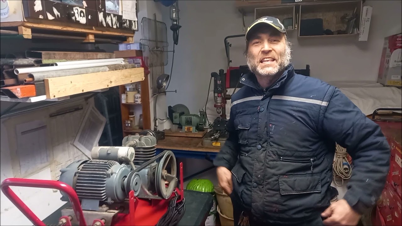 MANUTENZIONE COMPRESSORE FINI 25 LT  ANNI 80