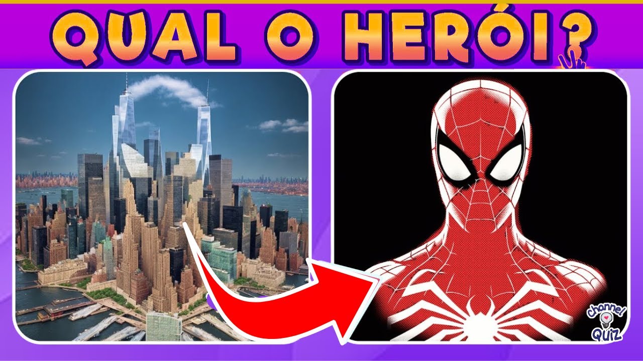 ‍♂️💫Adivinhe o SUPER-HERÓI escondido por ILUSÃO (níveis fácil, médio e difícil)
