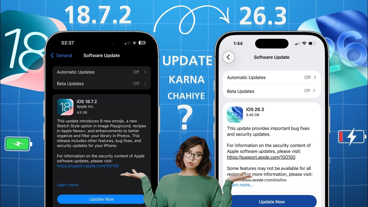 Kya iOS 18 Se iOS 26 Update Karna Chahiye ? | Should We Update iOS 26.3 From iOS 18.7.2  |