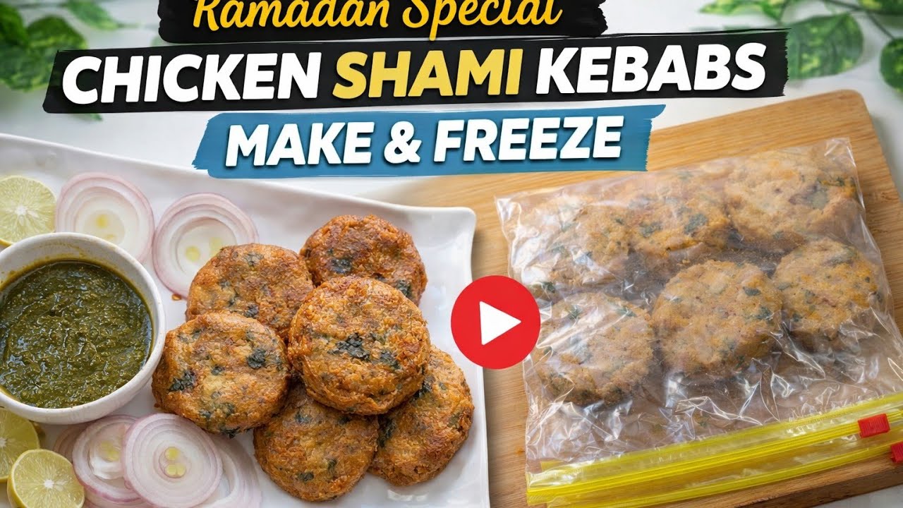 Make and Freeze Chicken Shaami Kabab Reshedar chicken shami kabab|Ramadan Special Recipe @FUSIONFOOD