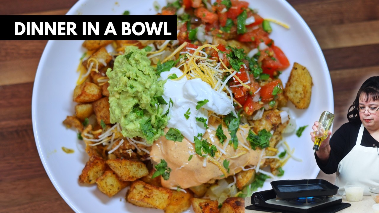 Fiesta Potato Bowl | Easy Loaded Taco Potato Dinner