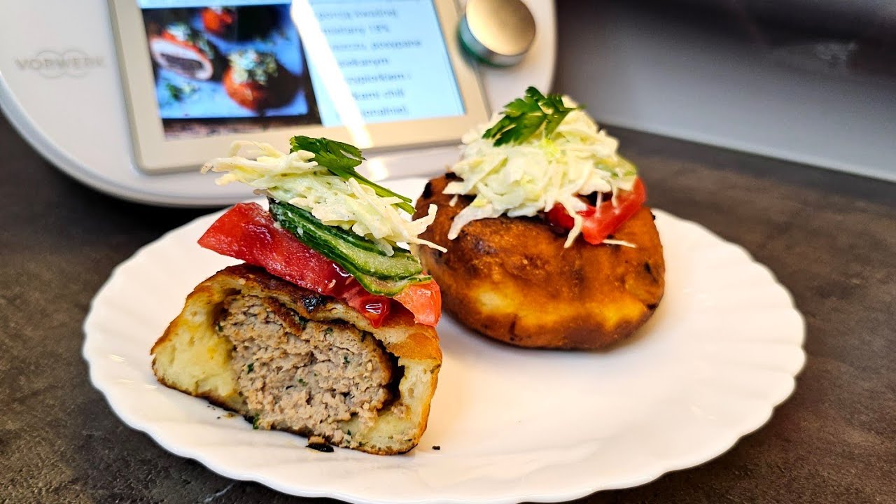 Langoszburger z surówką z kapusty z Thermomix #paulitawita
