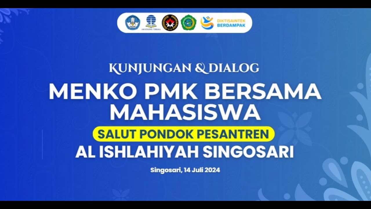 Kunjungan & Dialog MENKO PMK BERSAMA MAHASISWA SALUT  AL ISHLAHIYAH PP Al Ishlahiyah Singosari