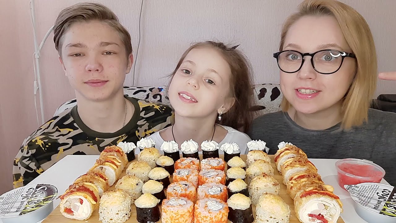 Мукбанг/Роллы🍣Суши/Rolls/Выпускной у Макса, Экзамен Алисы/Завтра особенный день🤗