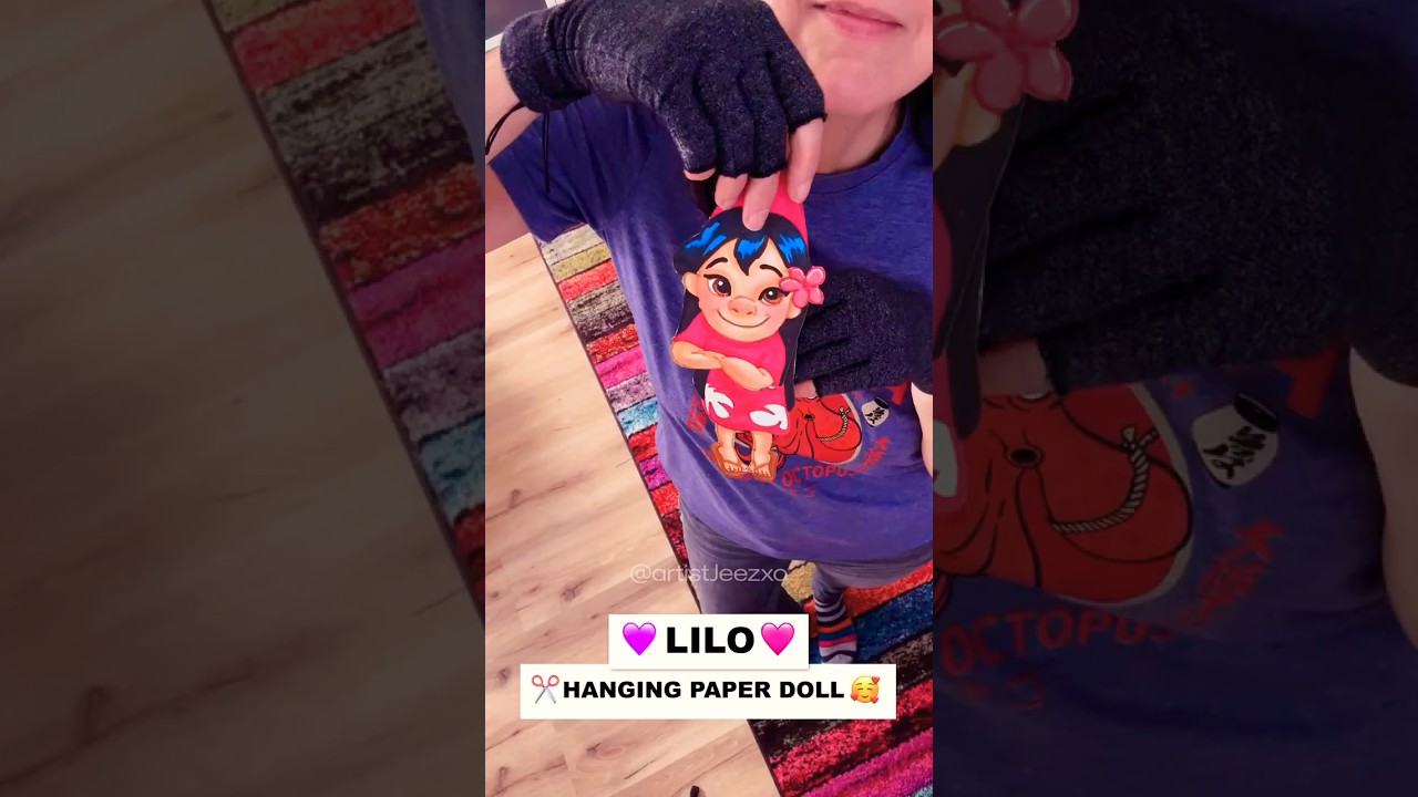 I Turned LILO Into a Hanging Paper Doll! ✂️✨#art #drawing #diy #lilo