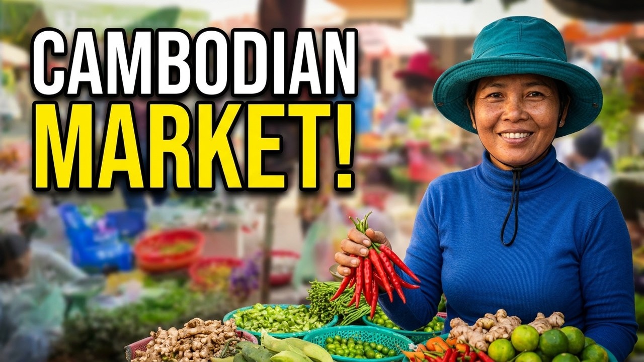 The Variety of fresh products in Cambodian Markets | asian market scene